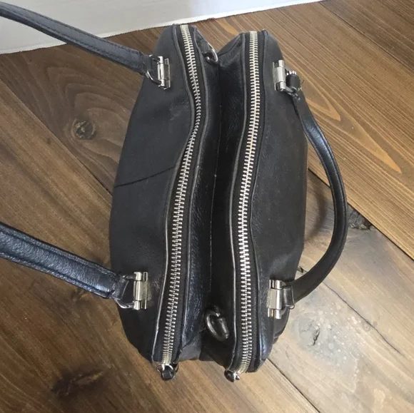 Coach Madison Georgie Satchel in black leather - Picture 13 of 15